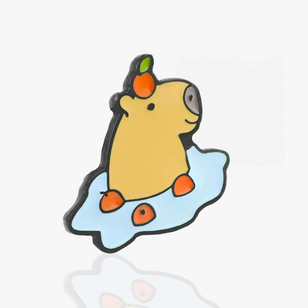 pins metalowy kapibara