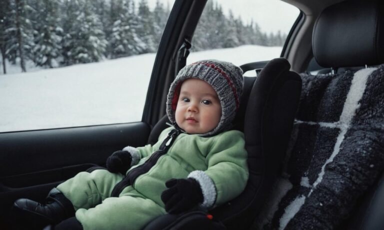 Jak ubrać niemowlaka do samochodu zimą